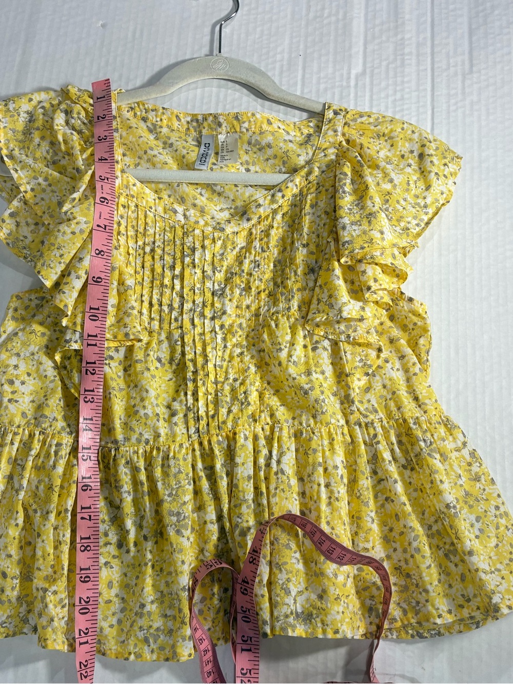 DIVIDED H&M FLORAL RUFFLE TOP - Picture 4 of 15